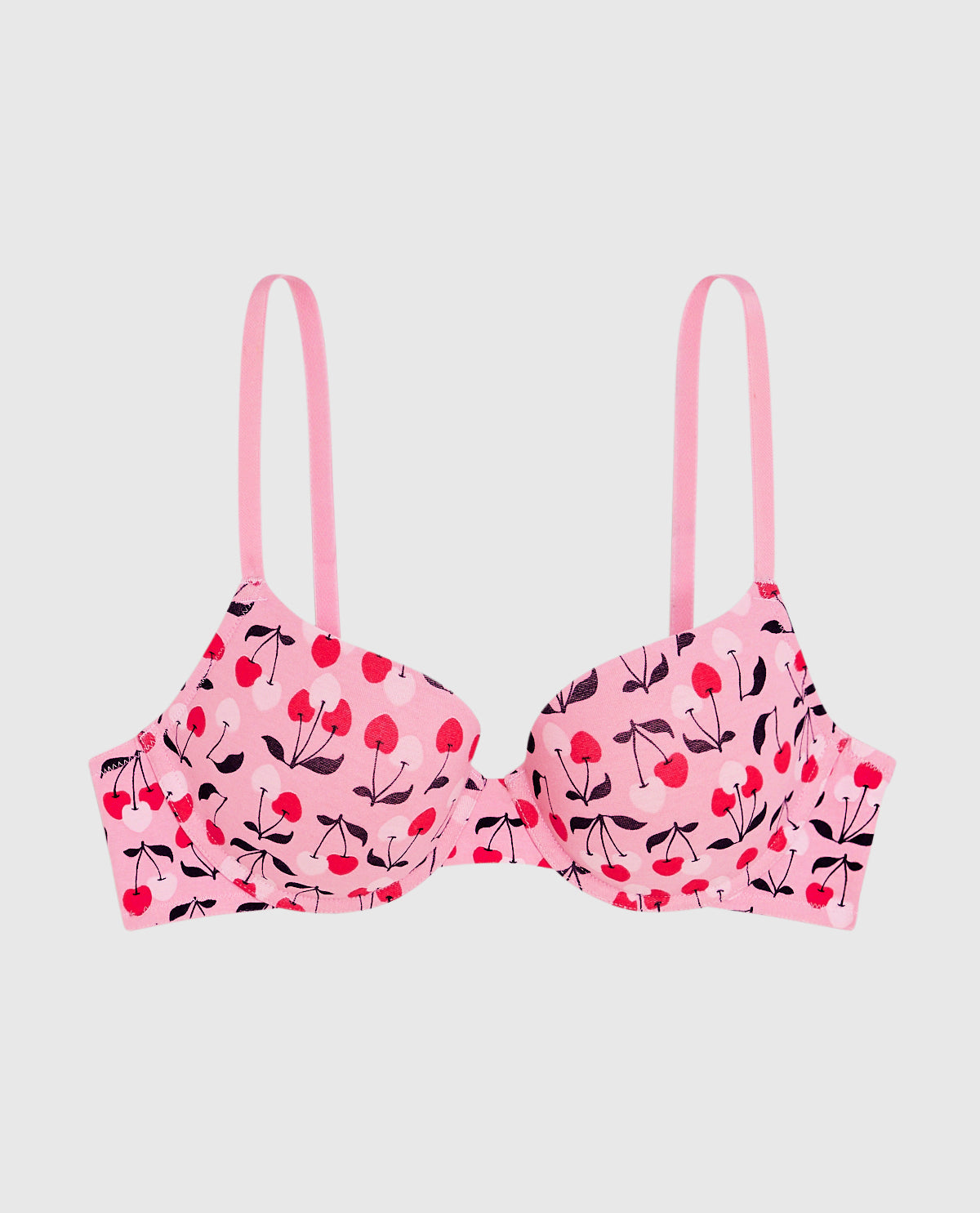 Smooth Lightly Lined Demi Bra in Cherry on Top