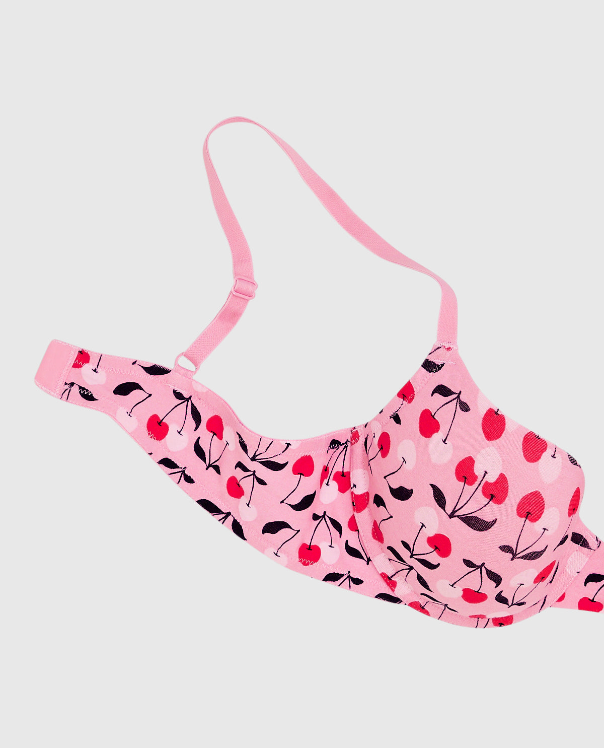 Smooth Lightly Lined Demi Bra in Cherry on Top