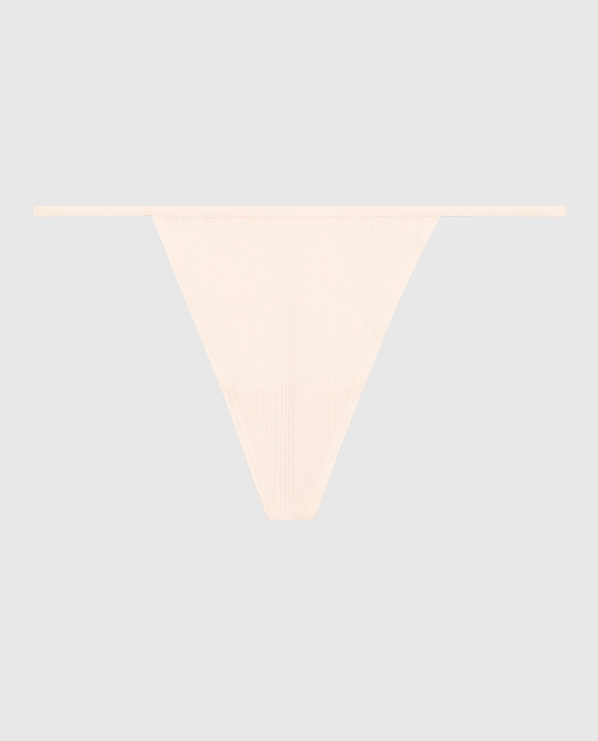 Ribbed G-String Panty in Ivory Dawn