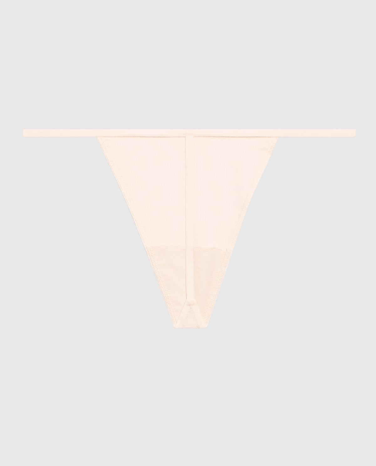 Ribbed G-String Panty in Ivory Dawn