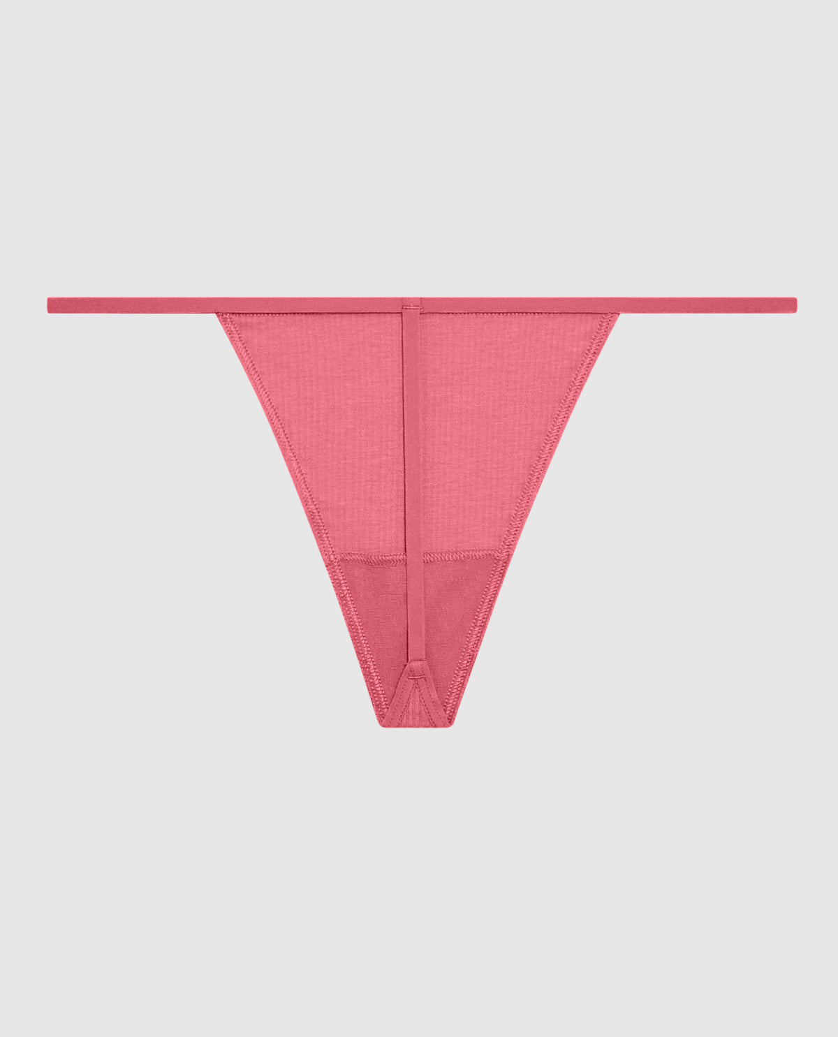 Ribbed G-String Panty in Romantic Pink