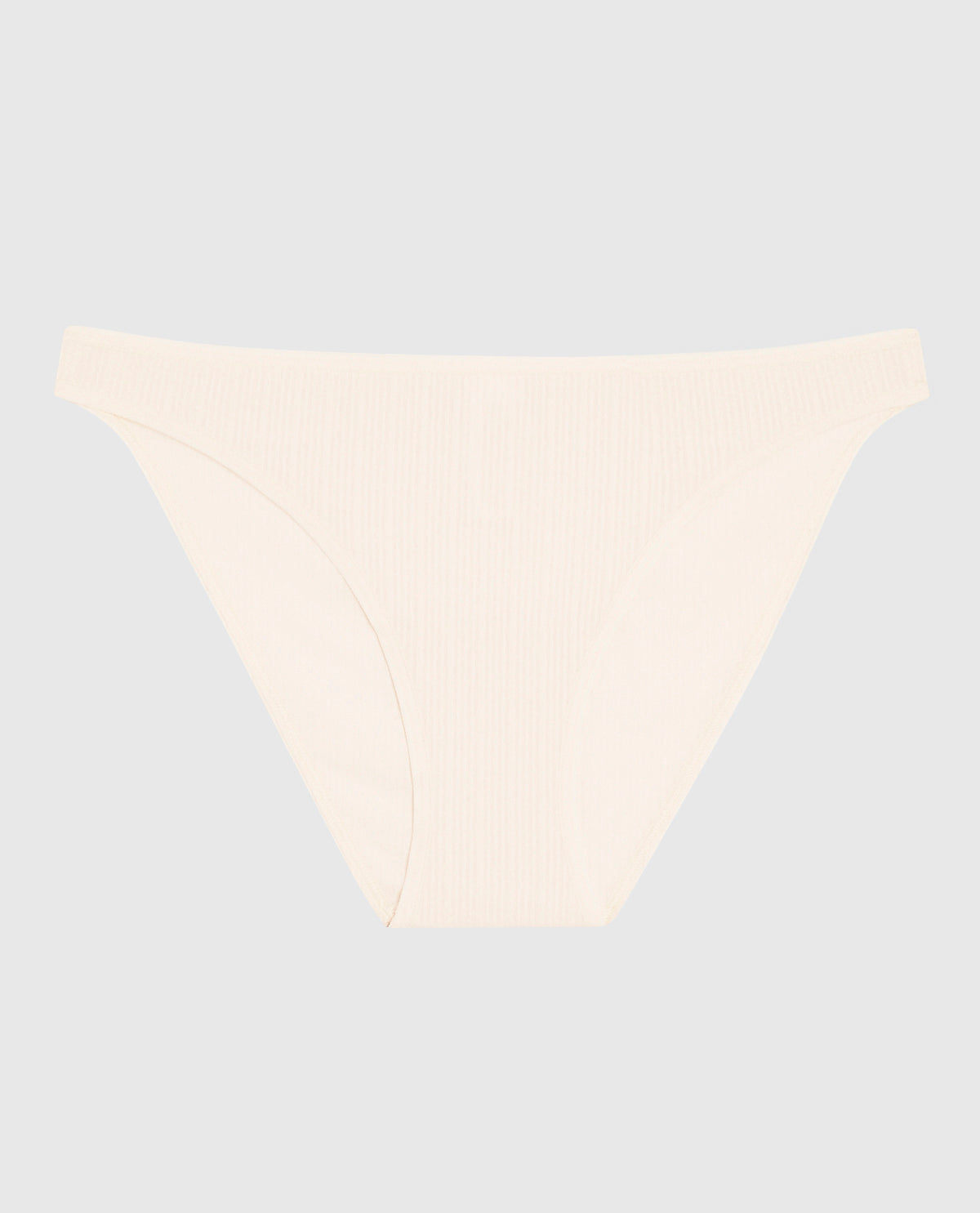 Ribbed Bikini Panty in Ivory Dawn