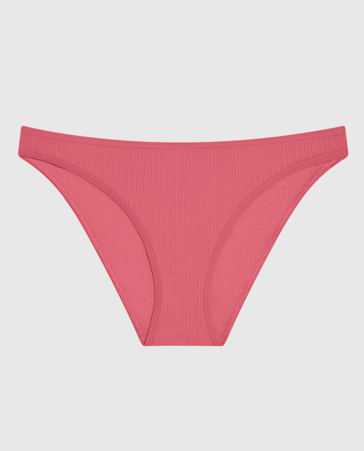 Ribbed Bikini Panty in Romantic Pink