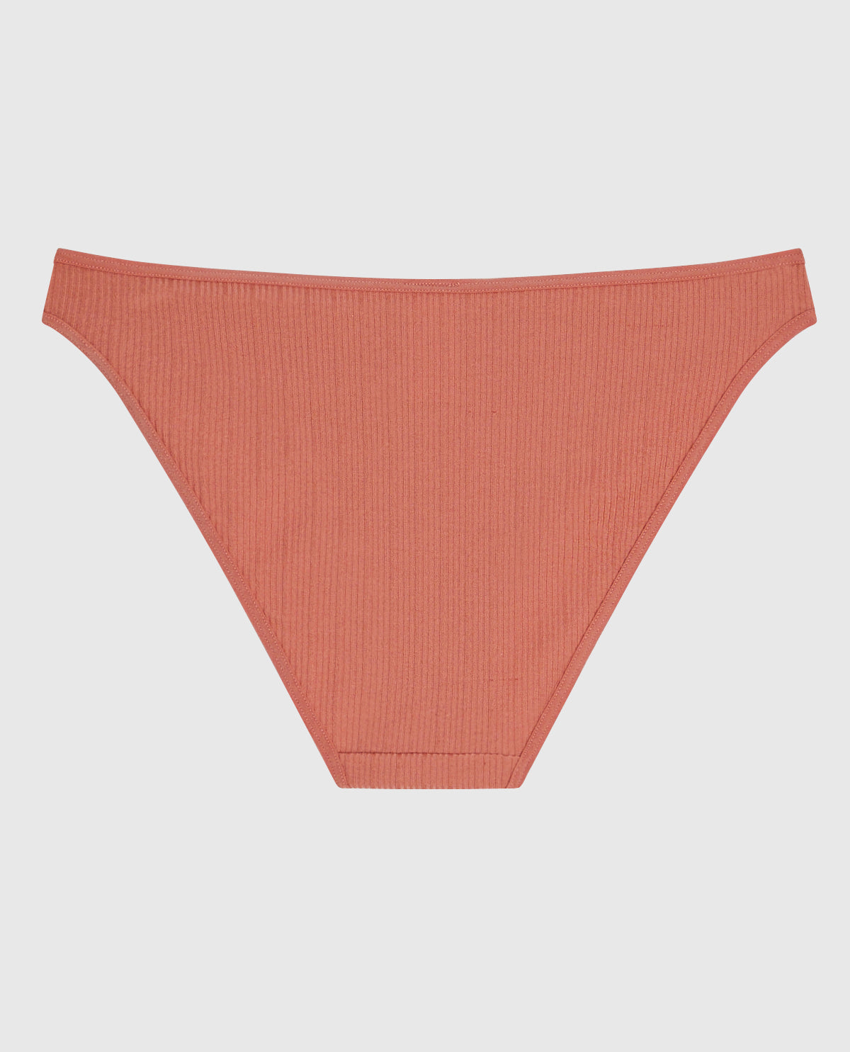 Ribbed Bikini Panty in Rosy Blush