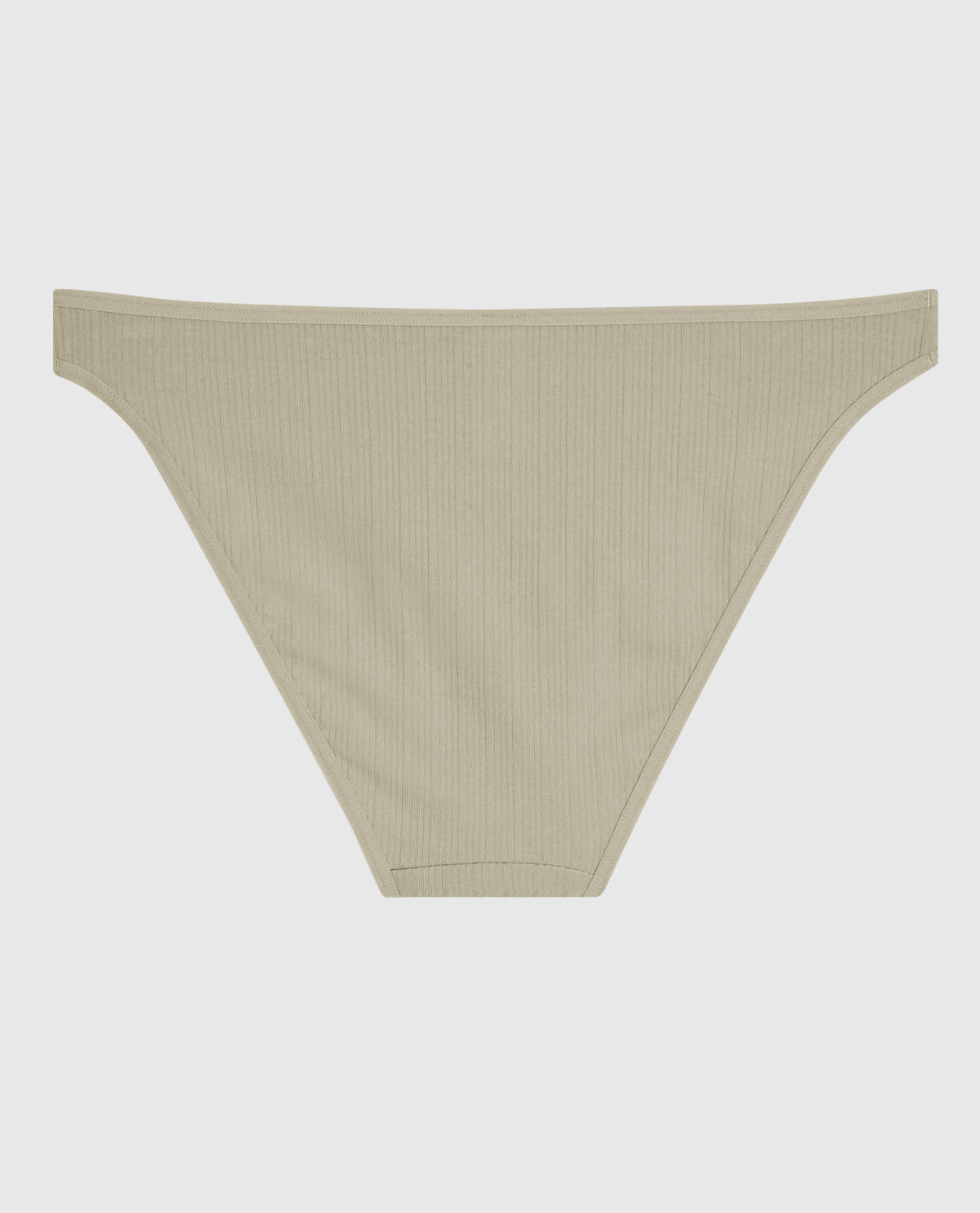 Ribbed Bikini Panty in Stone Grey