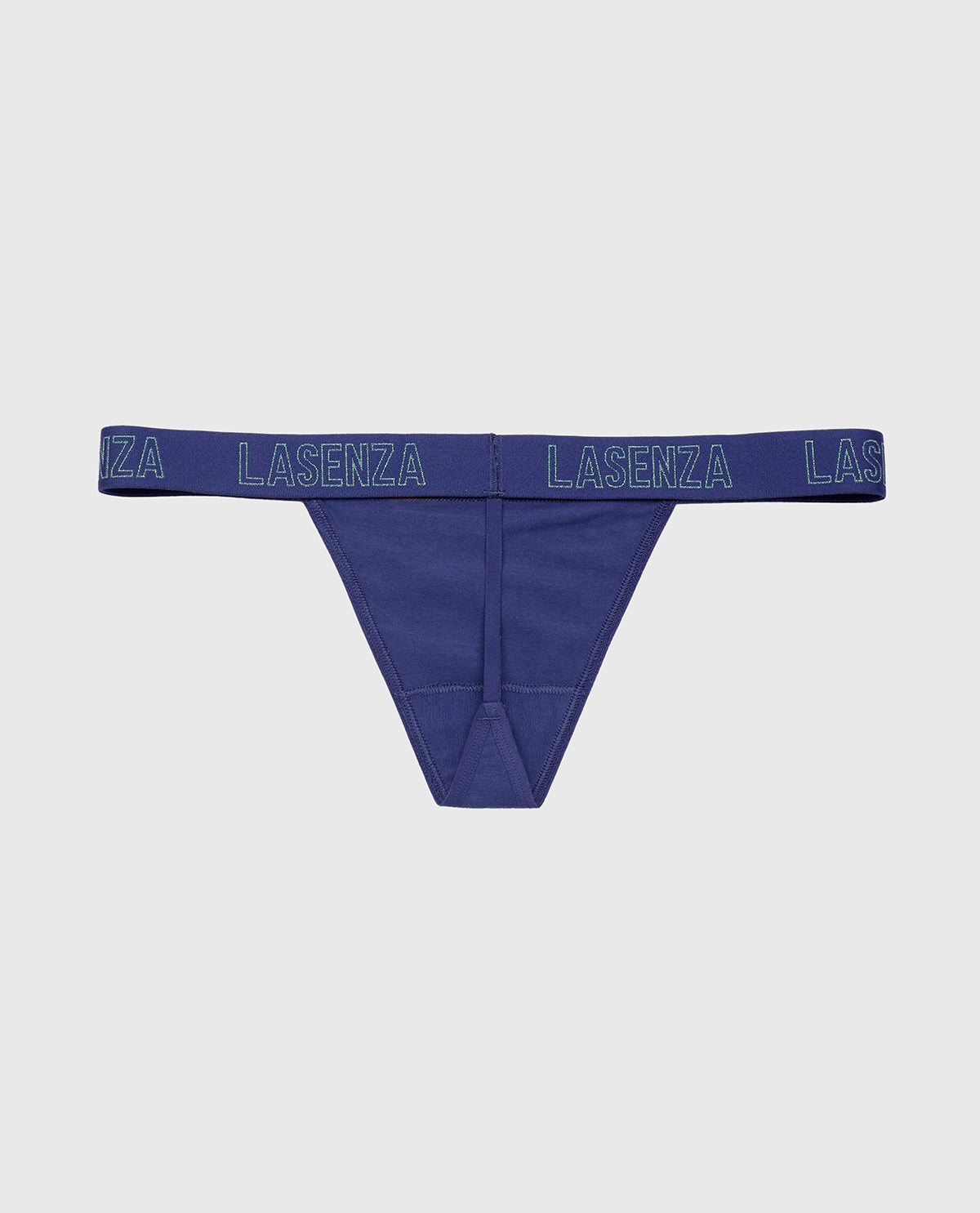 G-String Panty with Logo Band in Dusk Blue