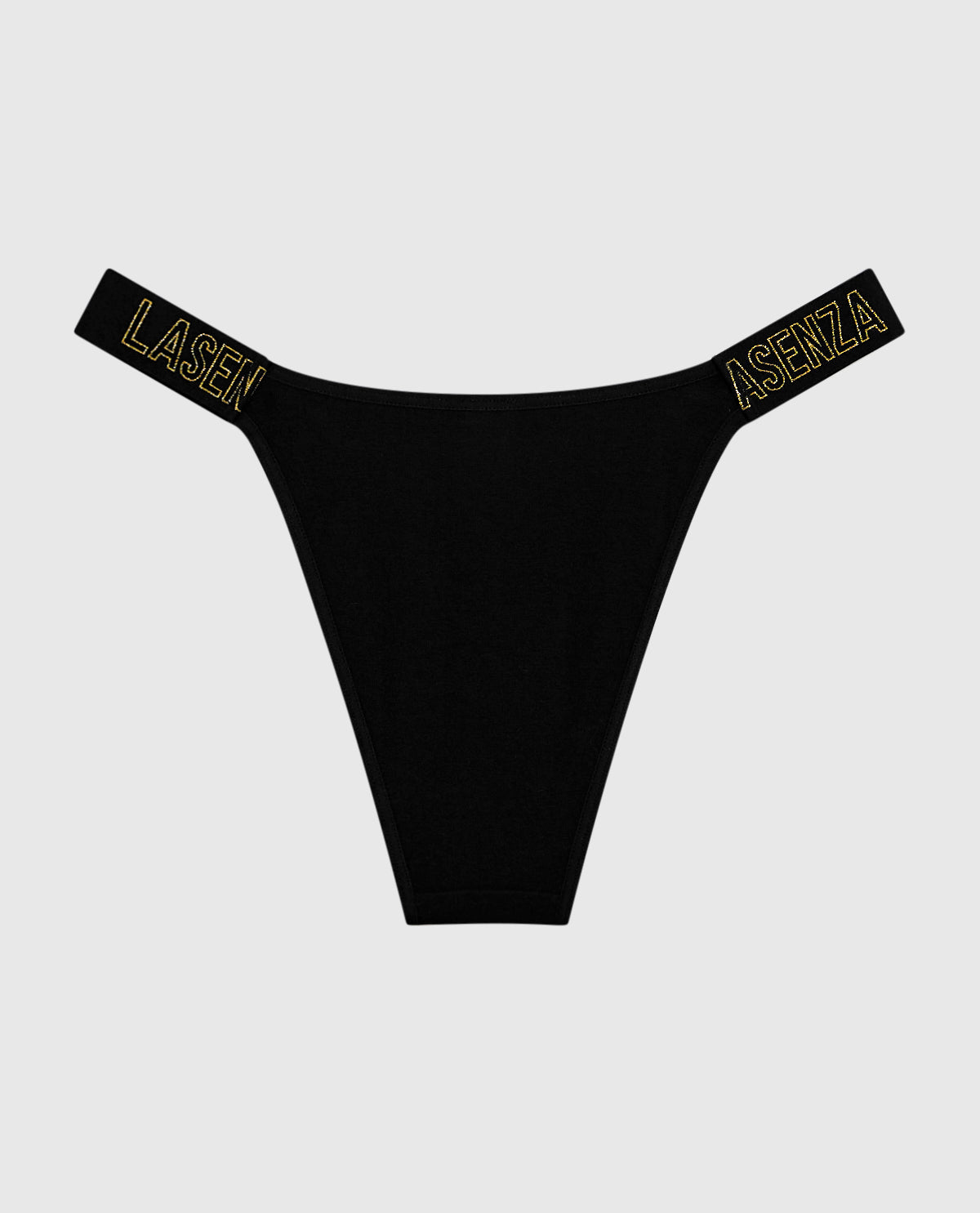 Cheeky Panty with Logo Band in Smoulder Black