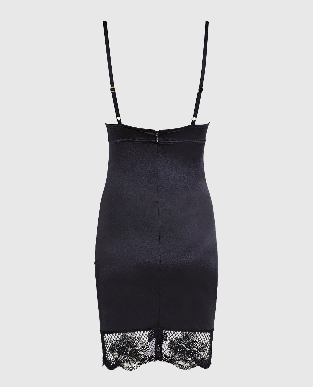 Satin Dress in Smoulder Black