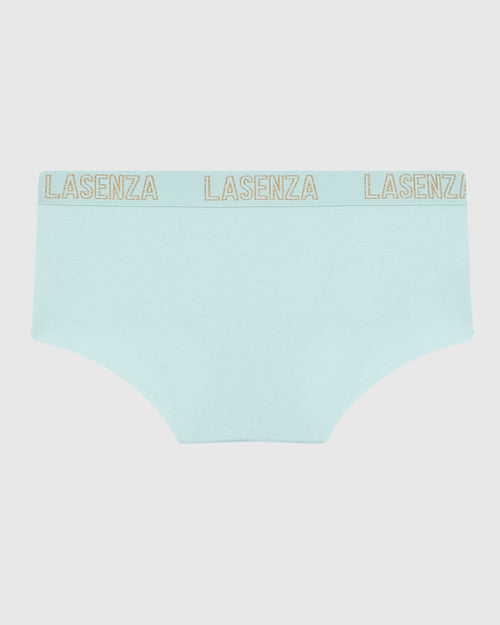 Boyshort Panty with Logo Band in Vista Blue