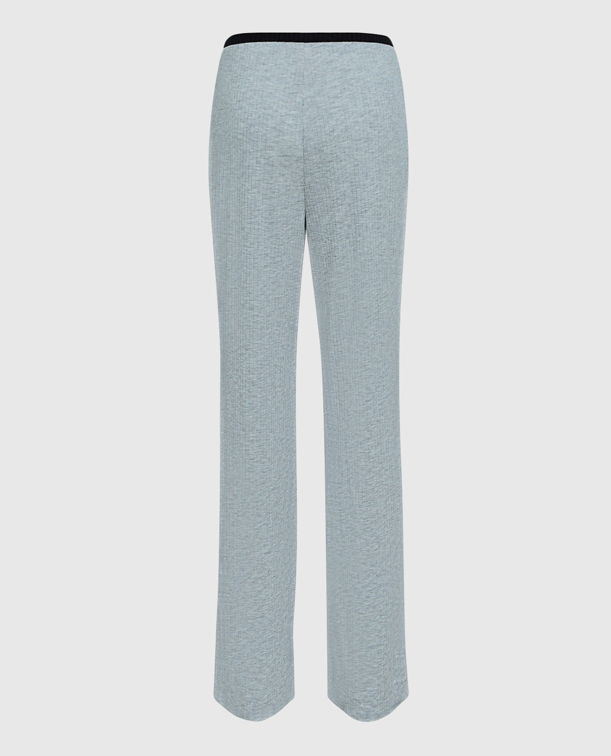 Ribbed Pajama Pant with V-Waist in Cool Gray