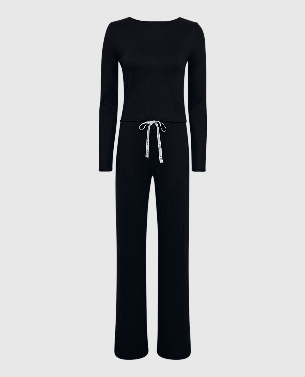 Long Sleeve Pajama Top in Smoulder Black