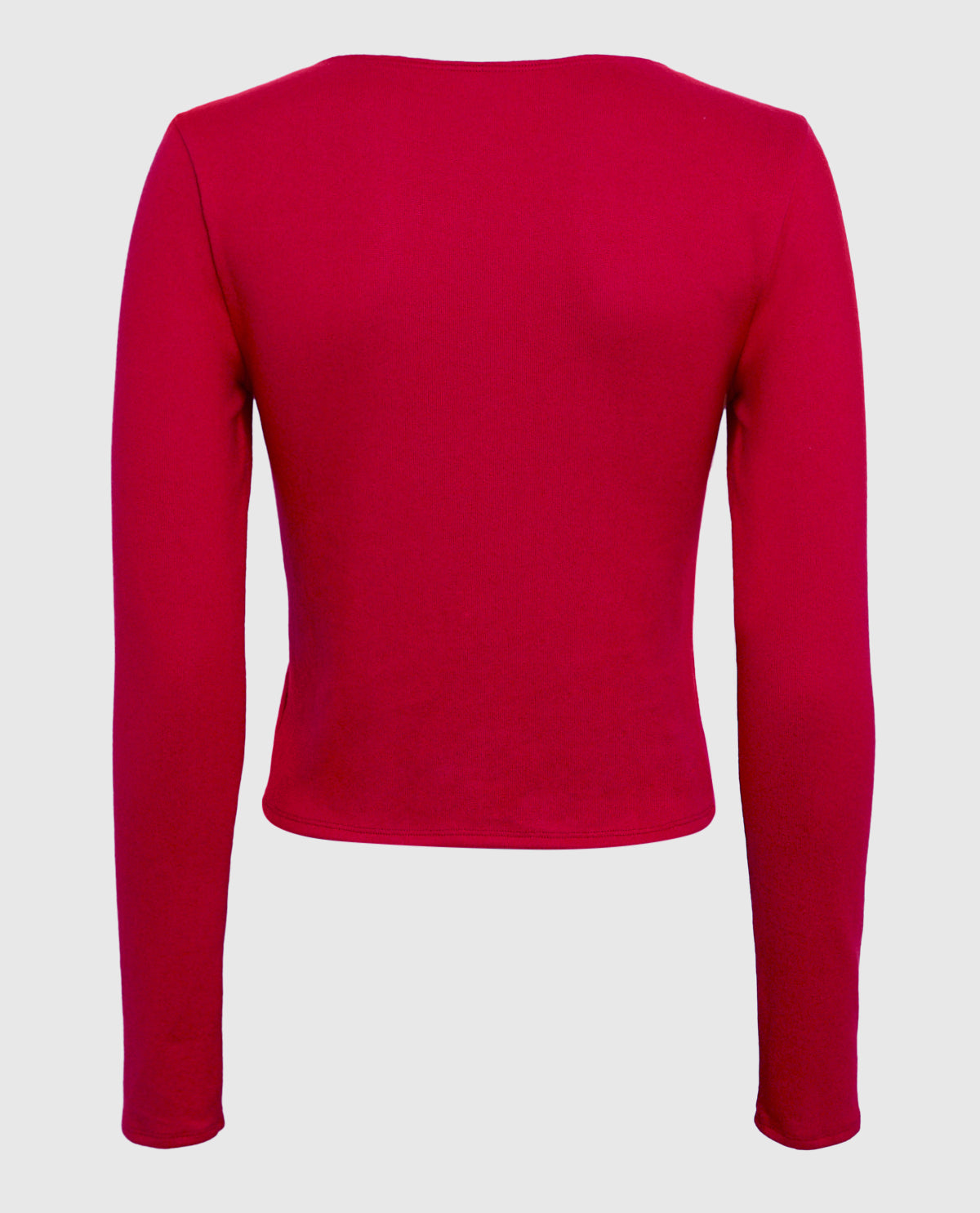 Long Sleeve Pajama Top in Cosmo Red
