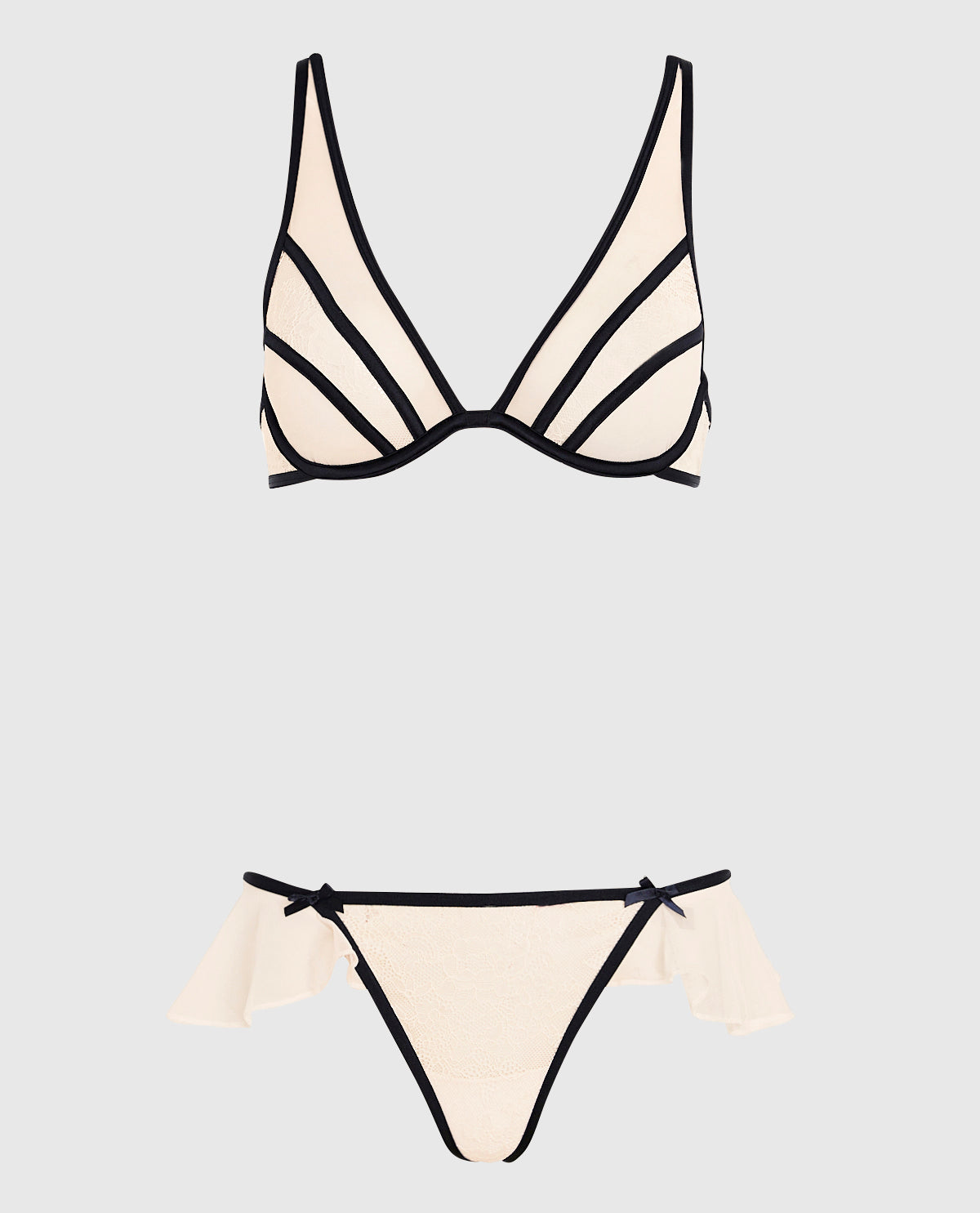 Unlined Lace Bra in Ivory Dawn