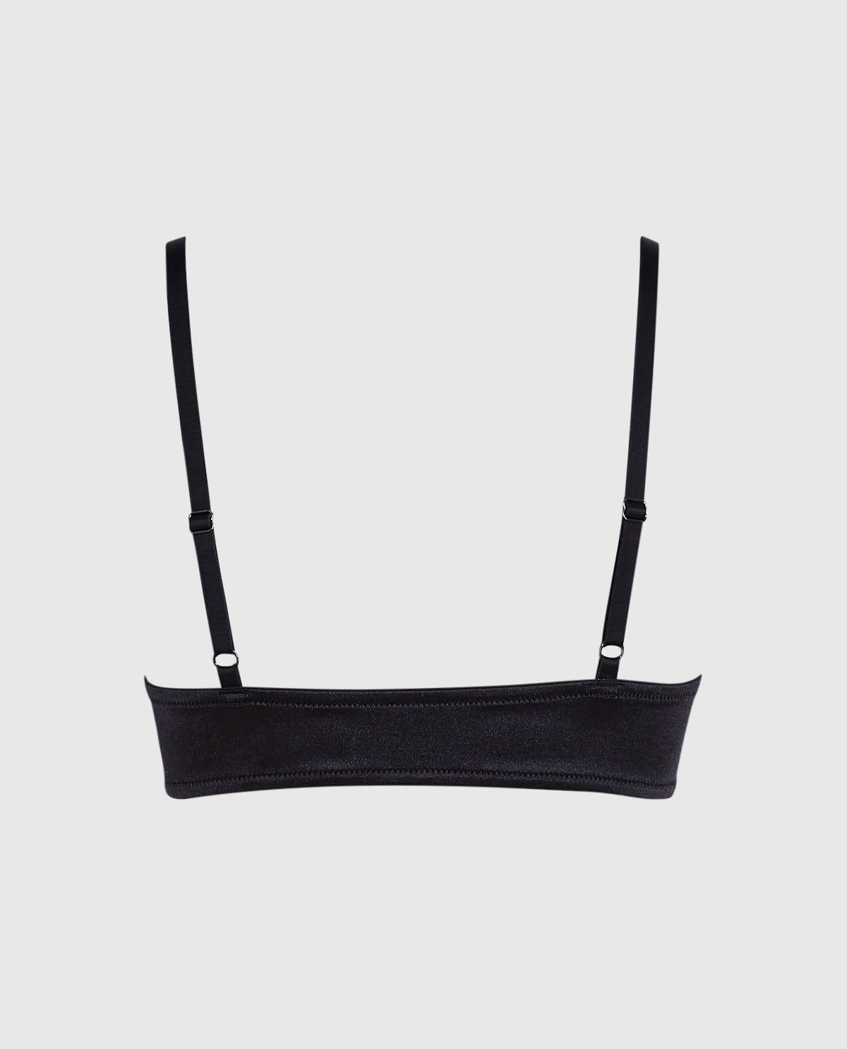 Satin Unlined Bra in Smoulder Black