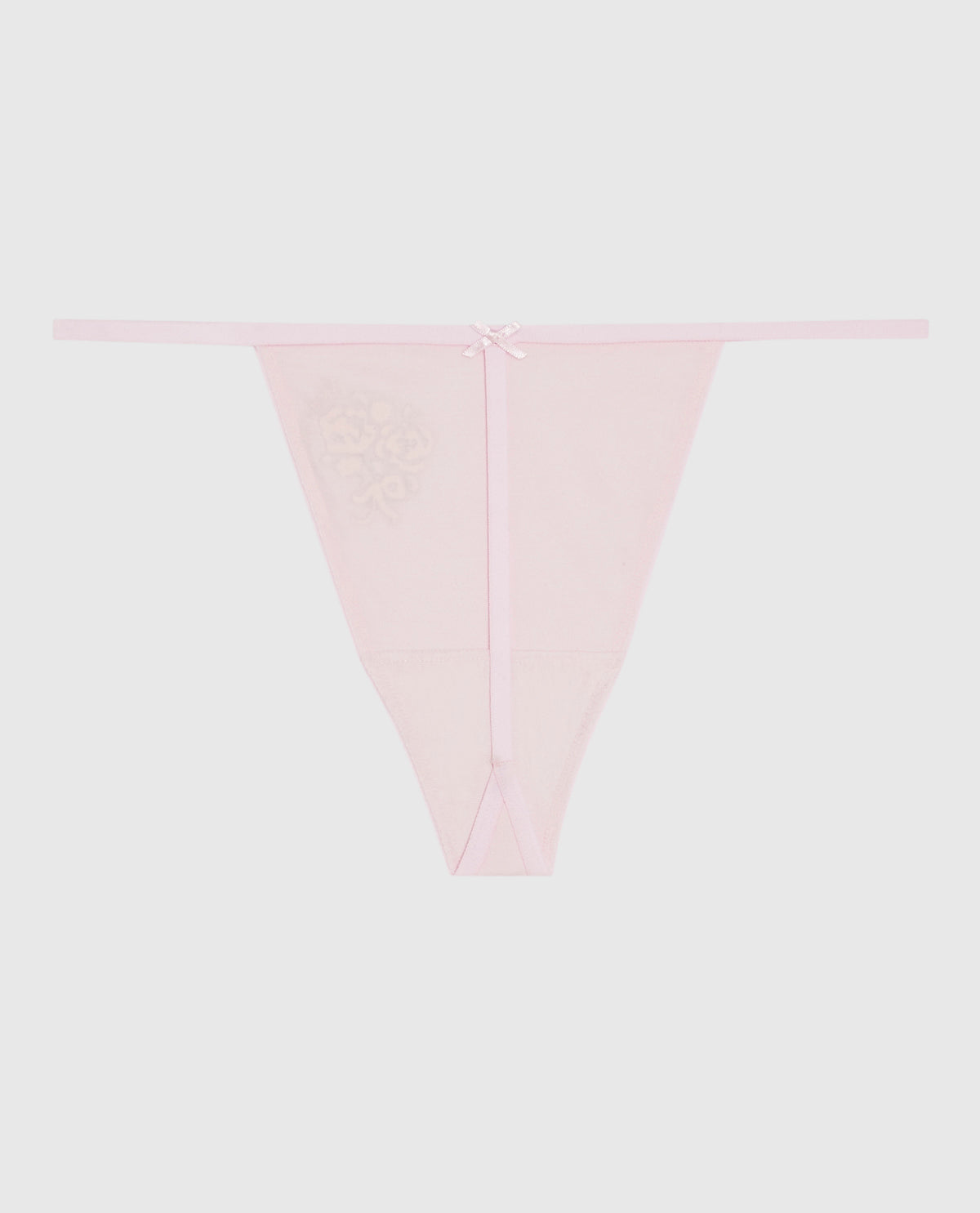 G-String Panty with Bow in Pink-A-Boo