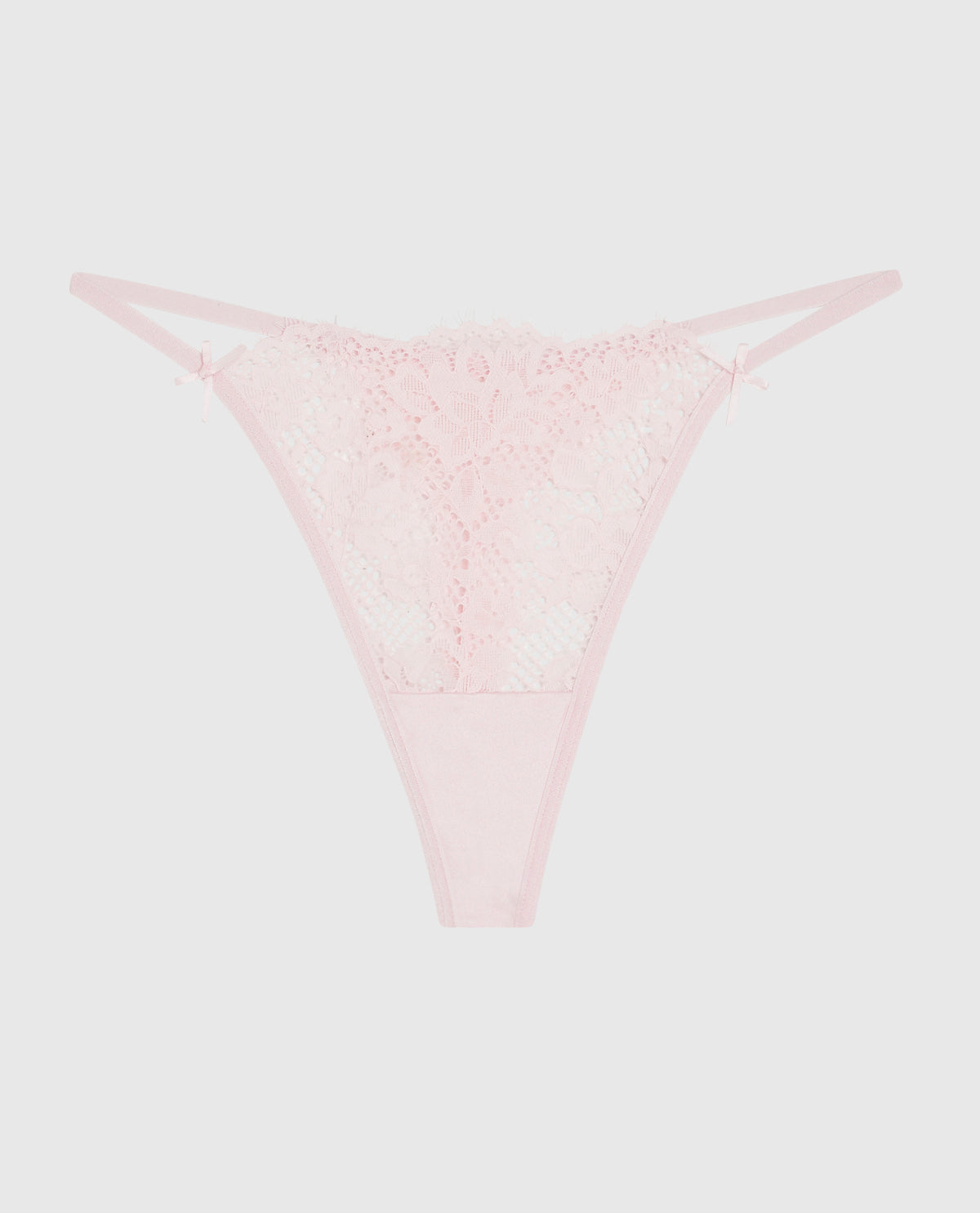Allover Lace High Leg G-String Panty in Pink-A-Boo