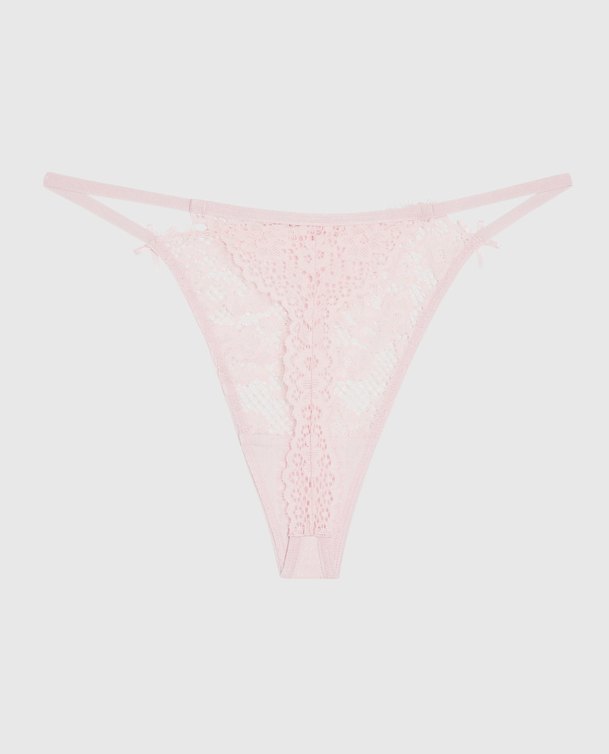 Allover Lace High Leg G-String Panty in Pink-A-Boo