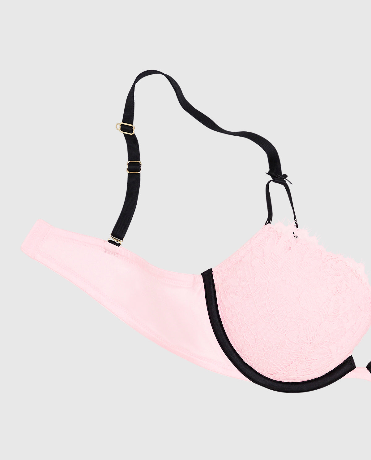 Allover Lace Push Up Bra in Pink-A-Boo
