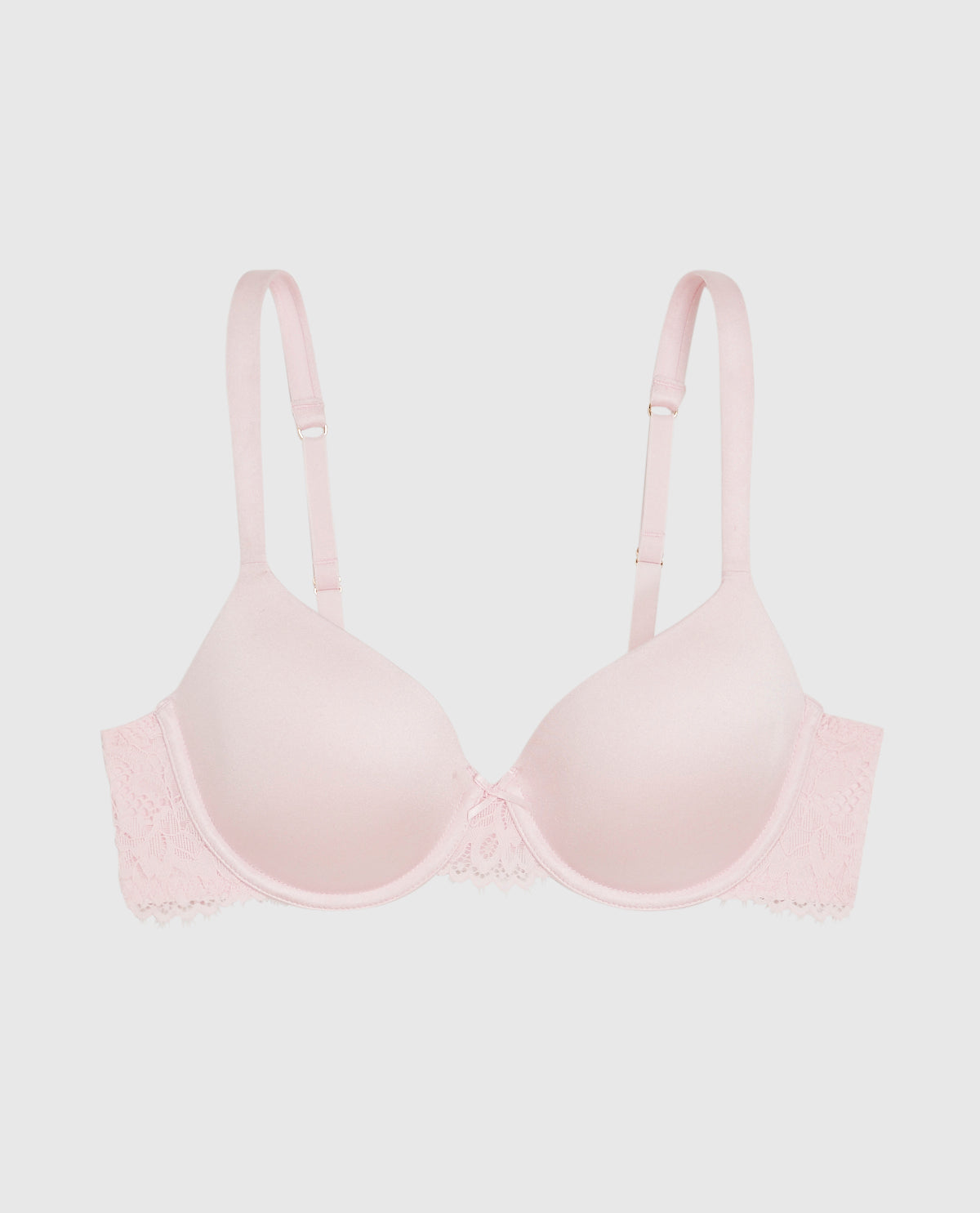 Lightly Lined Full Coverage Bra with Lace in Pink-A-Boo