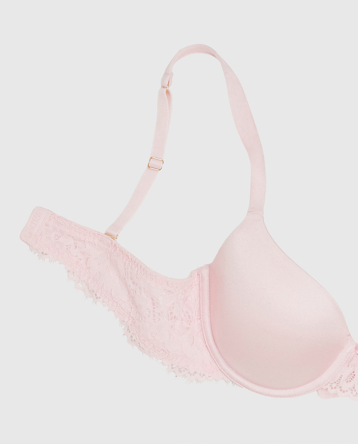 Lightly Lined Full Coverage Bra with Lace in Pink-A-Boo