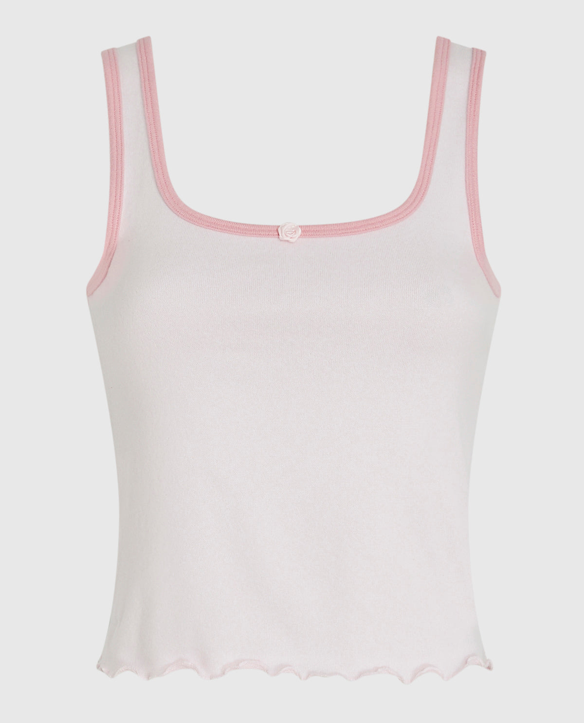 Pajama Tank with Rosette in Pink