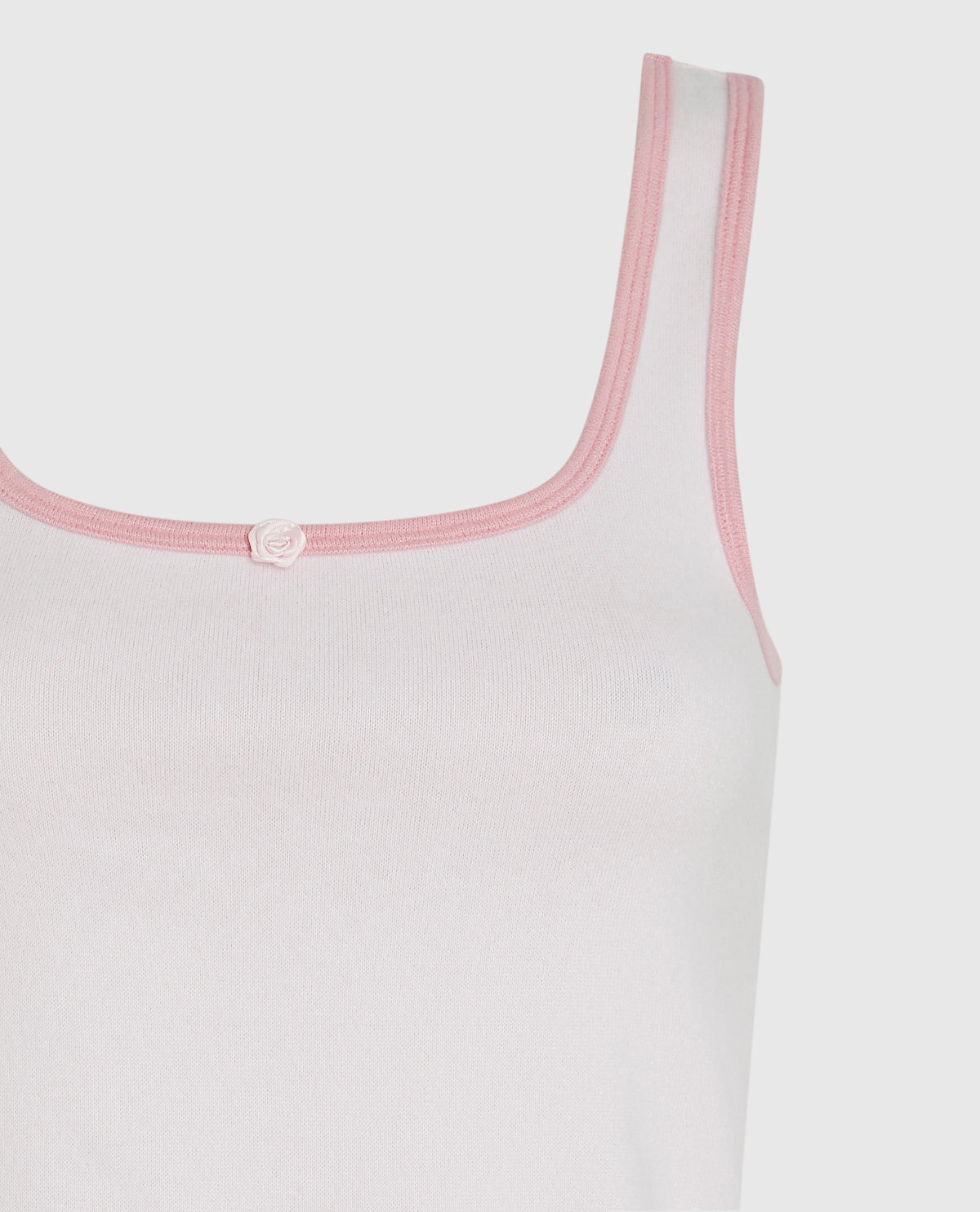 Pajama Tank with Rosette in Pink