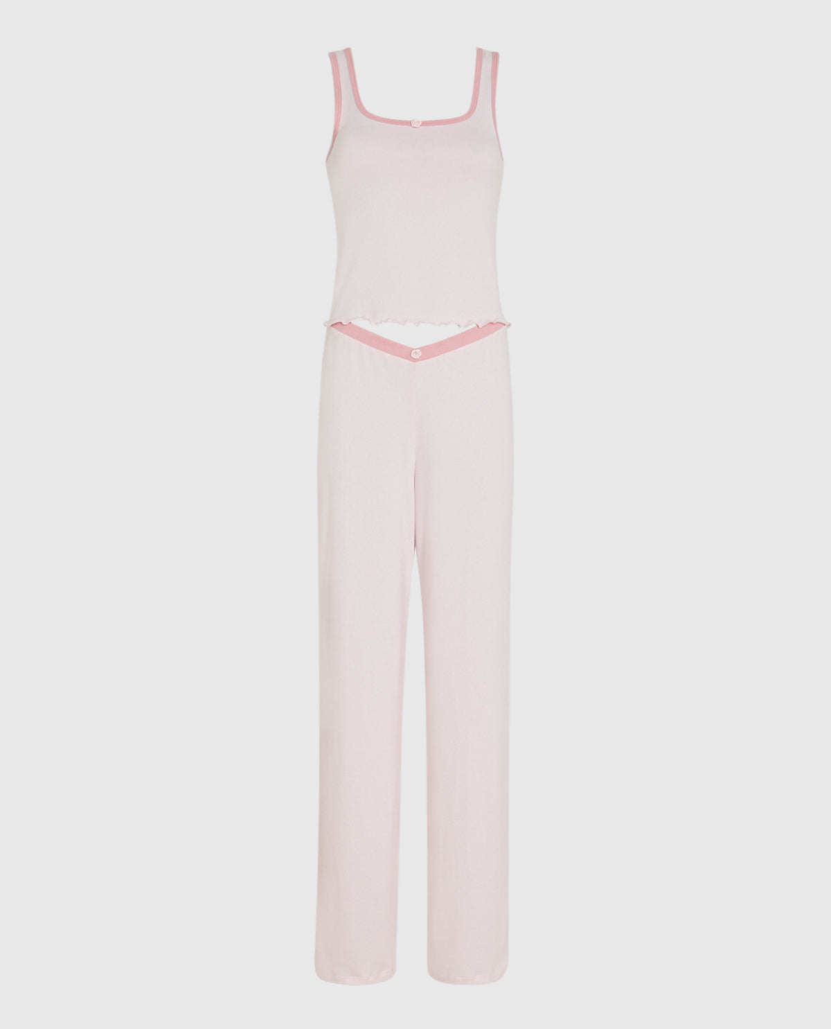 Pajama Tank with Rosette in Pink