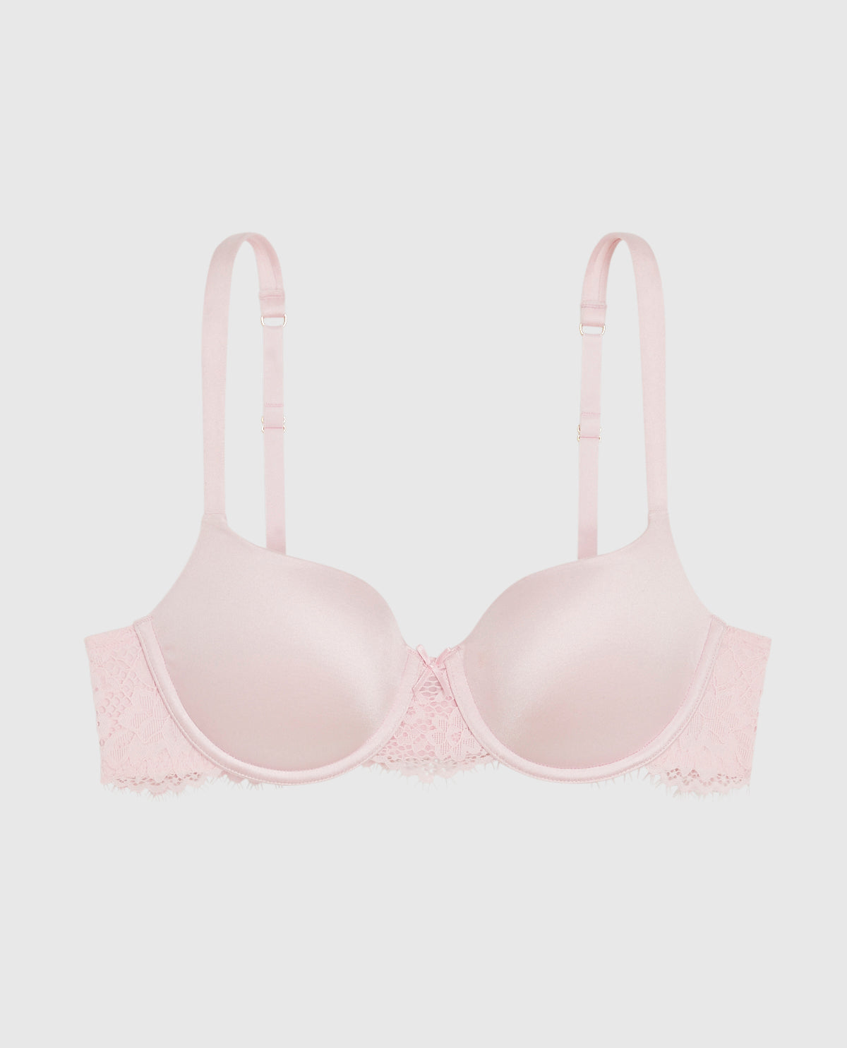 Lightly Lined Balconette Bra with Lace in Pink-A-Boo