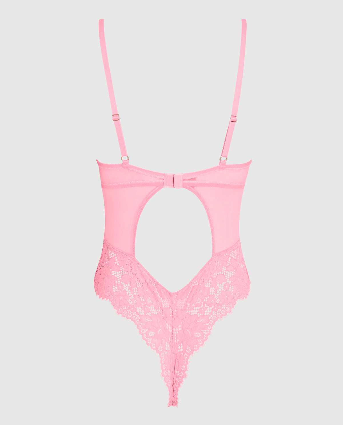 Lightly Lined Lace Bodysuit in Make Me Blush