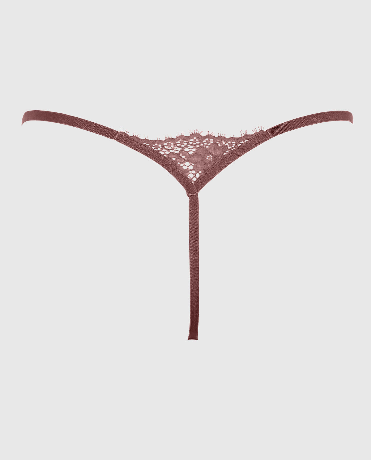 G-String Panty with Cut-Outs in Dusty Cedar