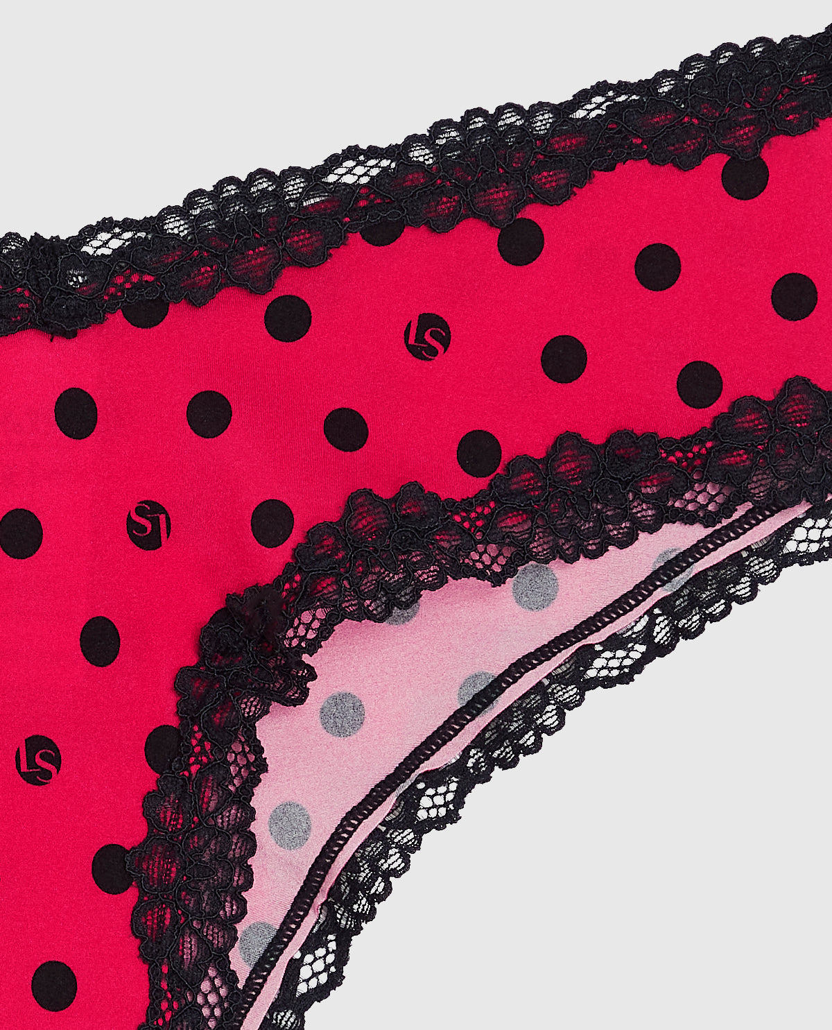Cheeky Panty with Lace in LS Dot