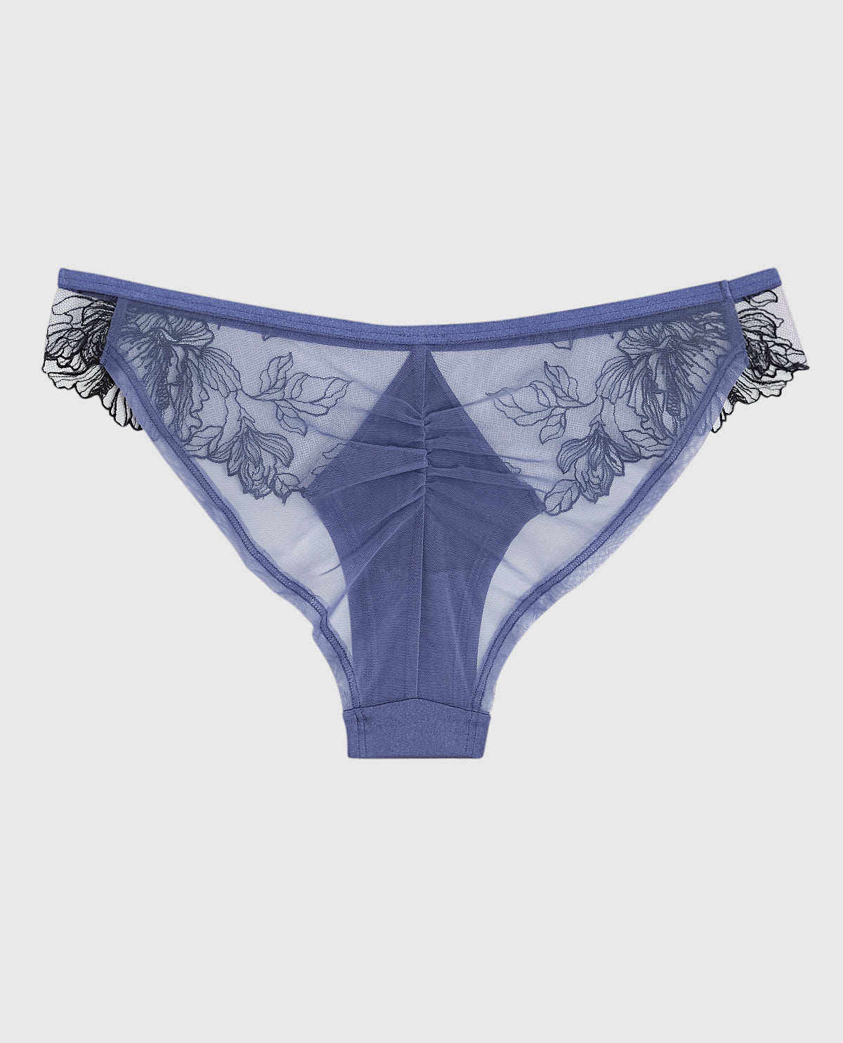 Lace High Leg Cheeky in Dusk Blue