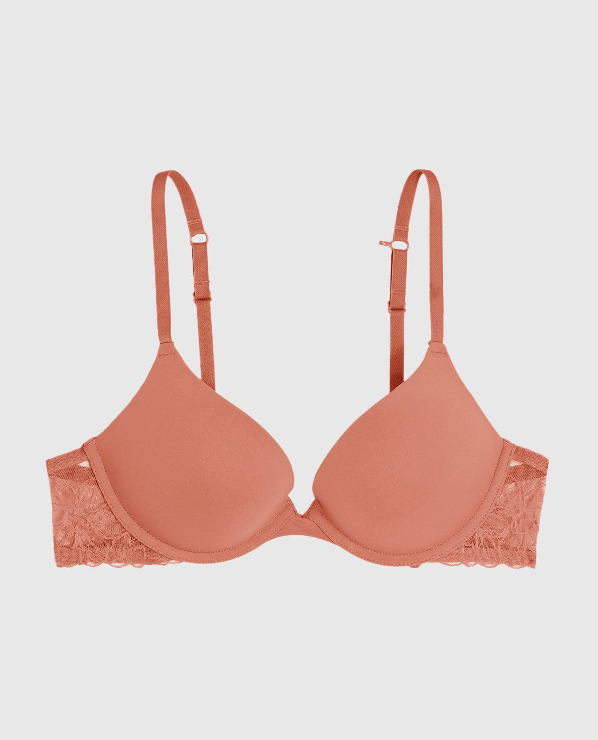 Push Up Bra with Lace Wing in Rosy Blush