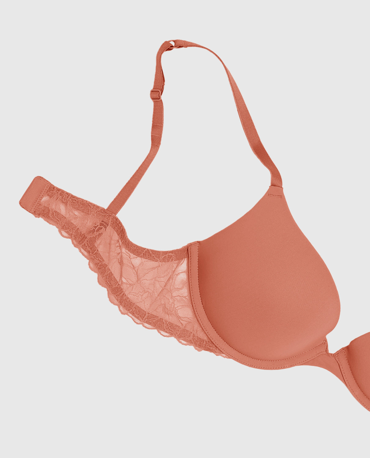 Push Up Bra with Lace Wing in Rosy Blush