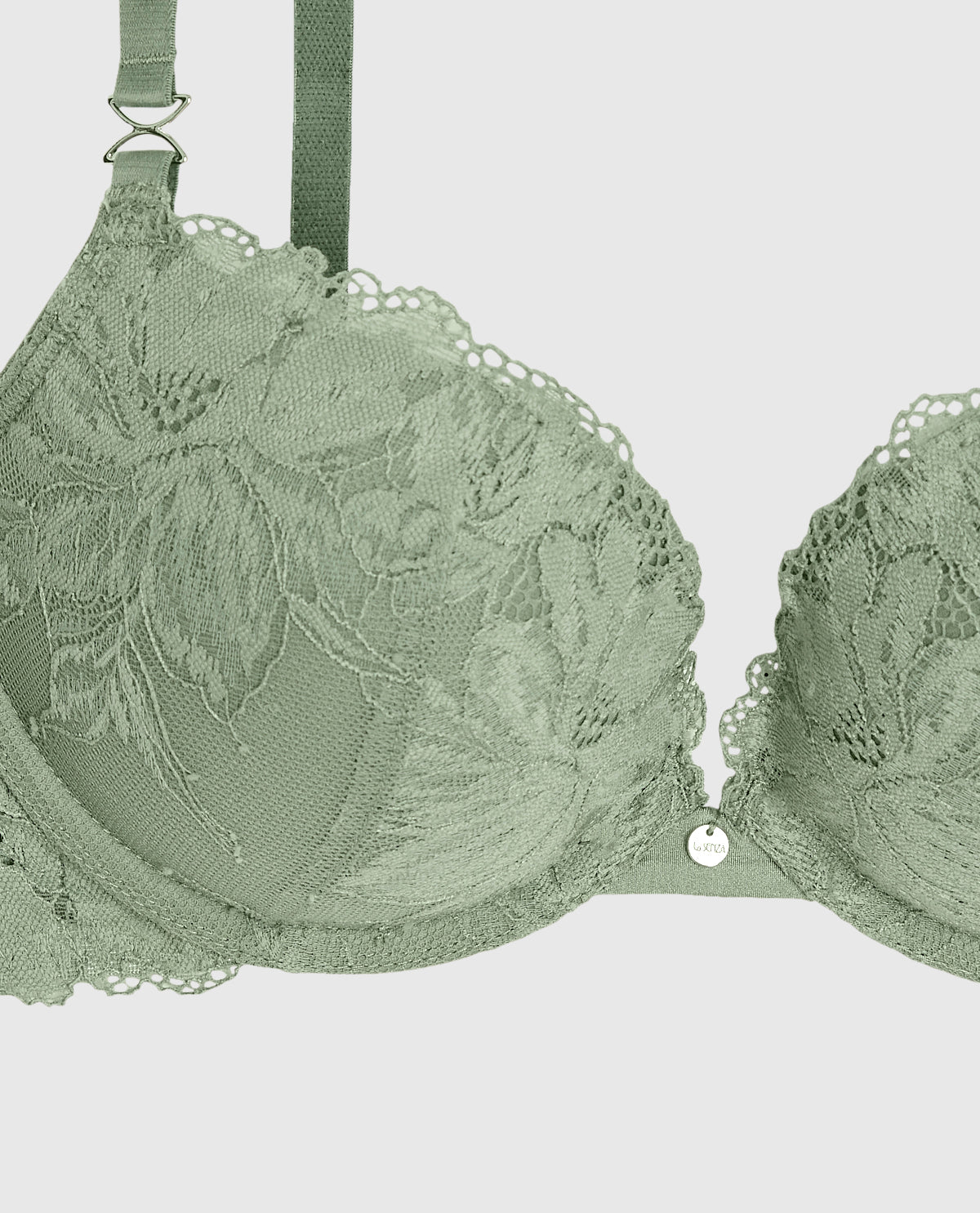 Lace Push Up Bra in Soft Sage