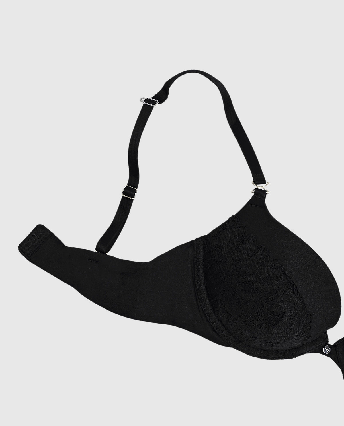 Lace Cup Push Up Bra in Black