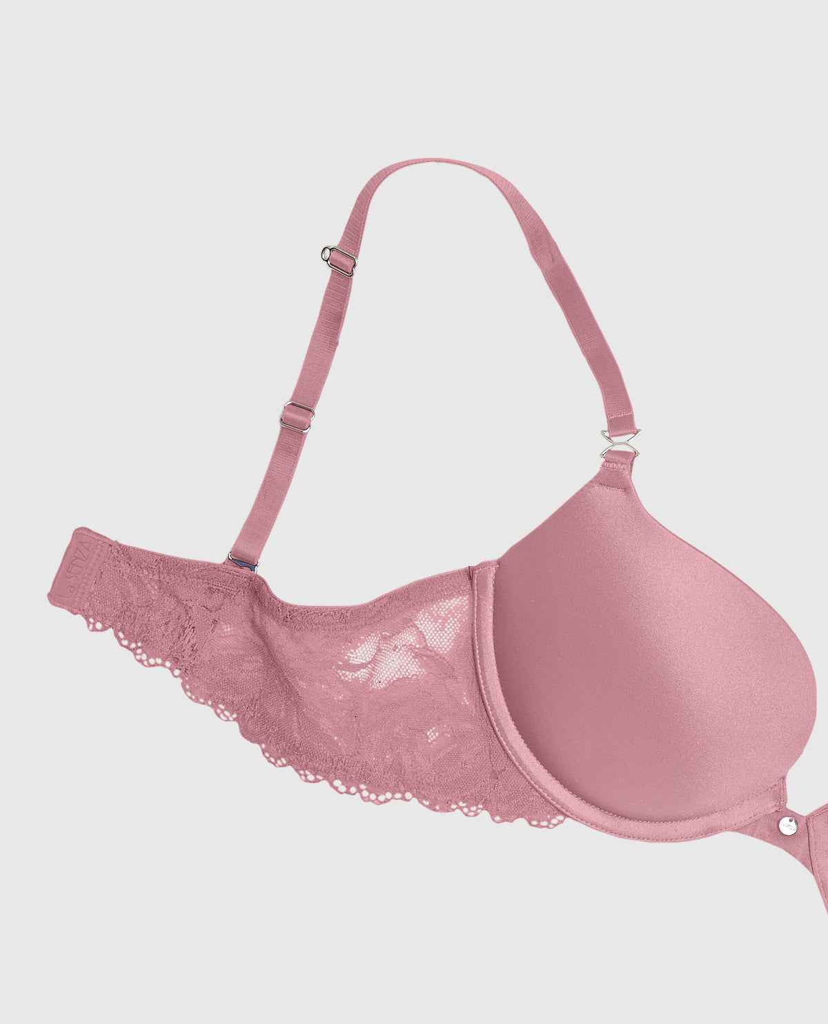 Push Up Bra with Lace in Sheer Mauve