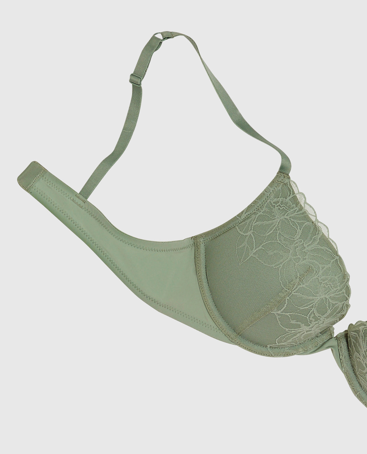 Lace Push Up Bra in Soft Sage
