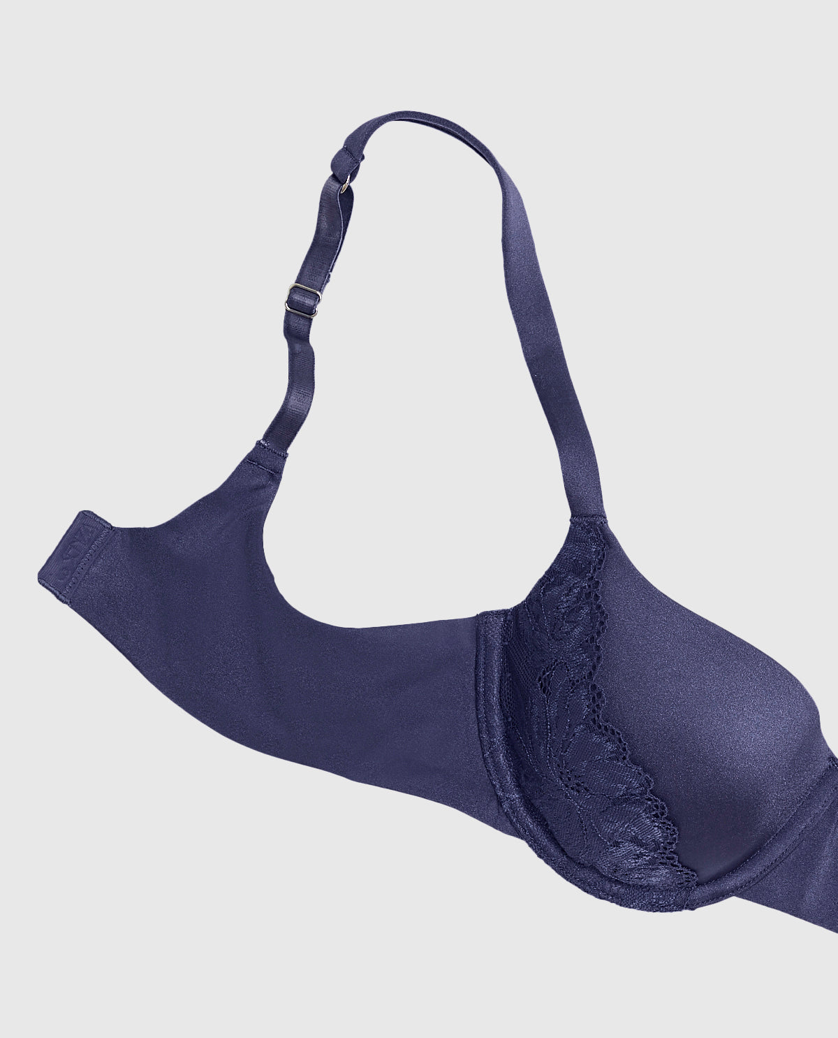 Lightly Lined Balconette Bra with Lace in Dusk Blue