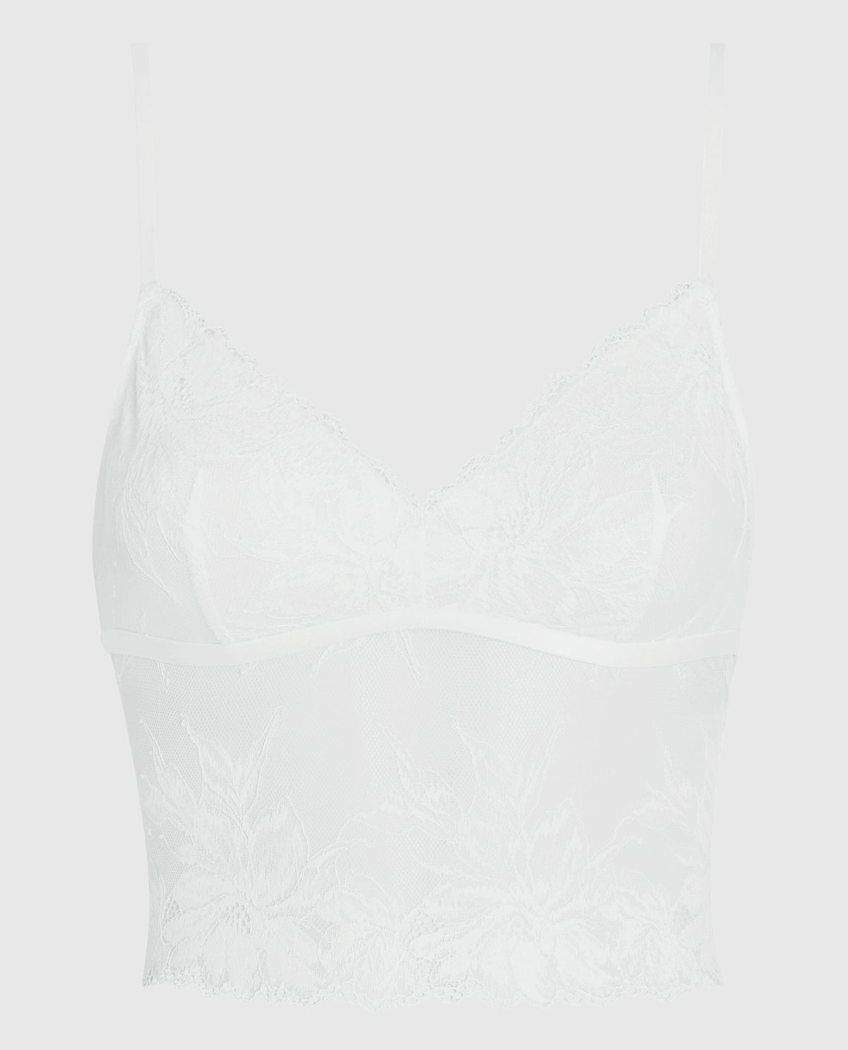 Long Line Bralette in Ivory