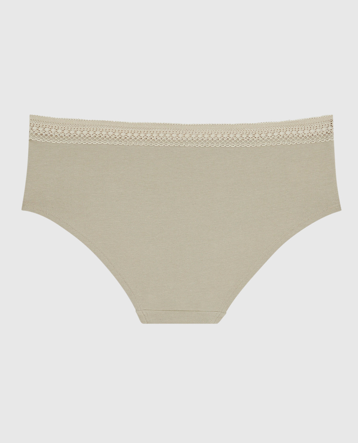Hipster Panty with Elemental Lace in Stone Grey