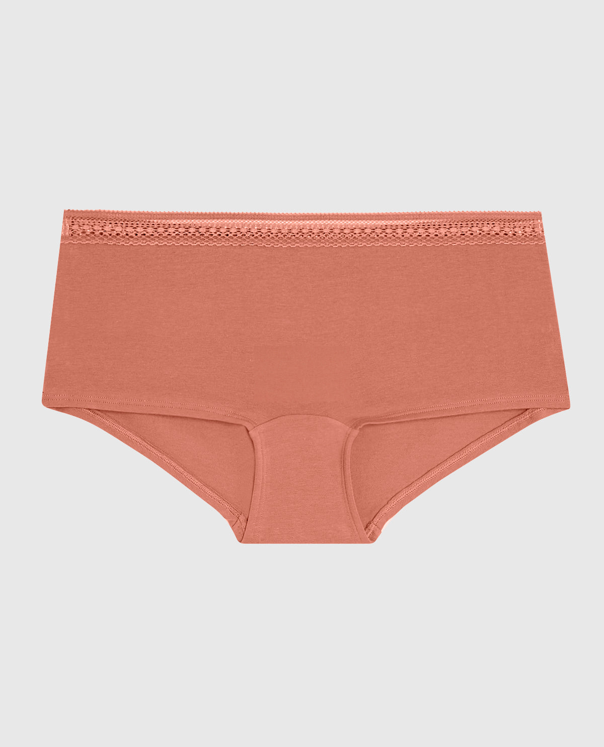 Boyshort Panty with Elemental Lace in Rosy Blush