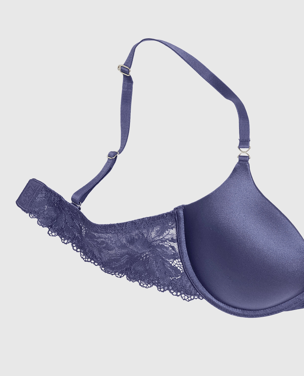 Hello Sugar Push Up Bra with Lace Wing in Dusk Blue