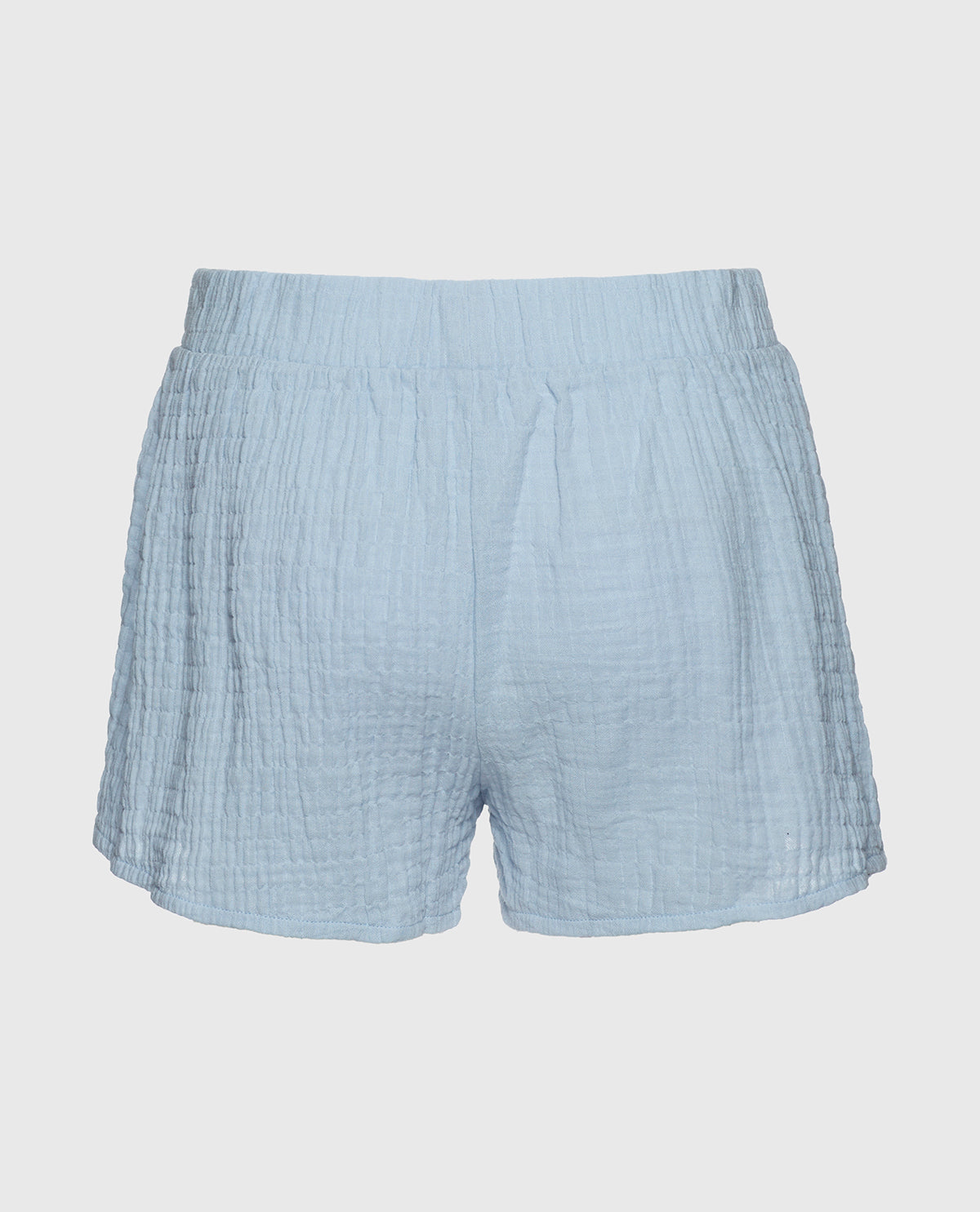 Textured Pajama Short in Subdued Blue