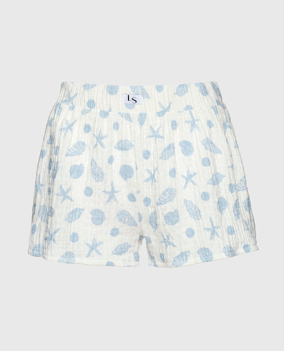 Textured Pajama Short in She Sells Sea Shells