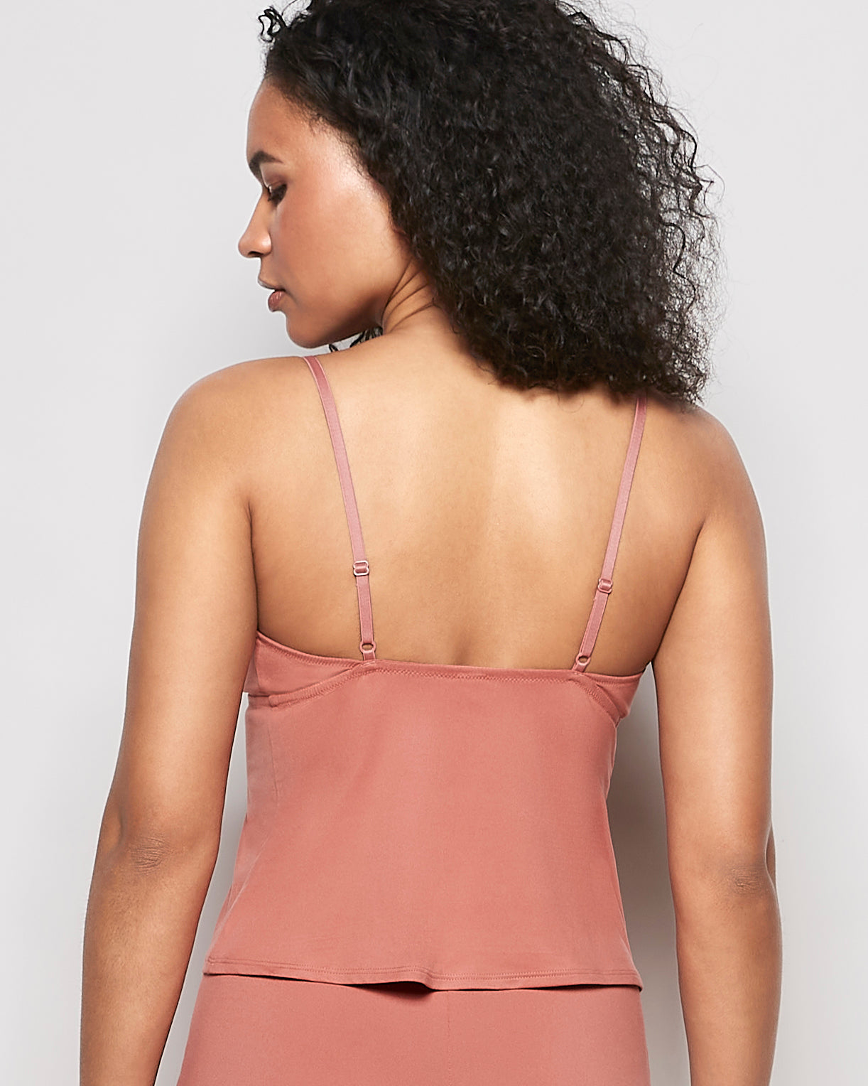 Sleep Tank with Elemental Lace in Rosy Blush