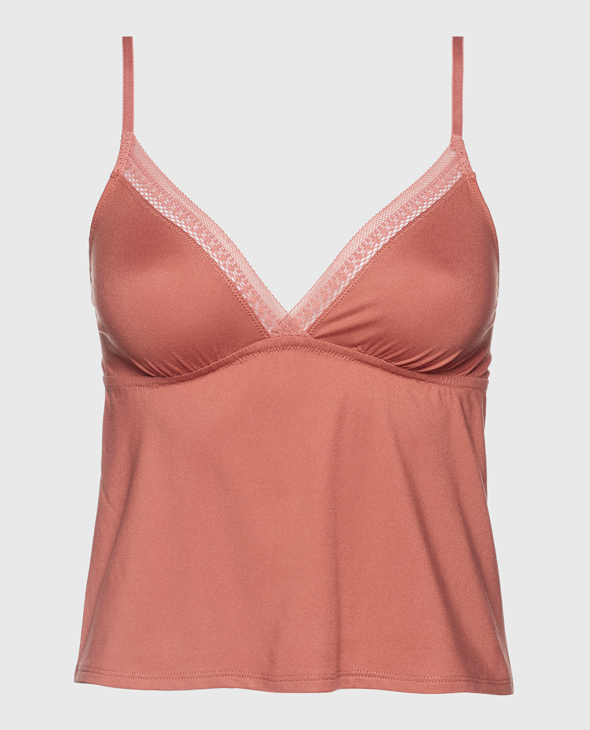 Sleep Tank with Elemental Lace in Rosy Blush