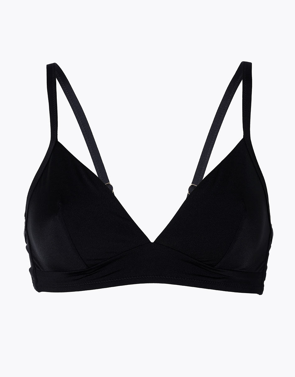 Triangle Bikini Top in Tuxedo Black