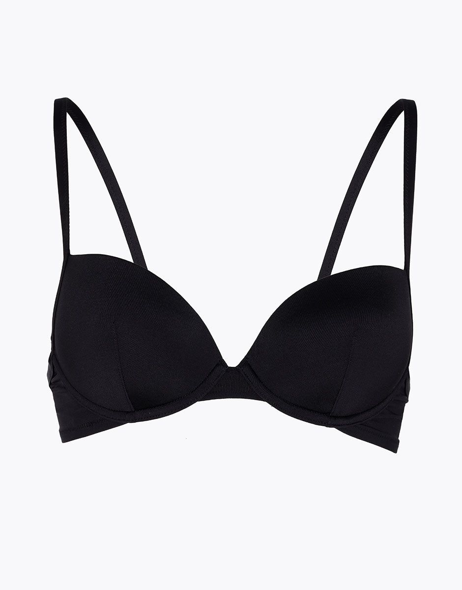 Padded Bikini Top in Tuxedo Black