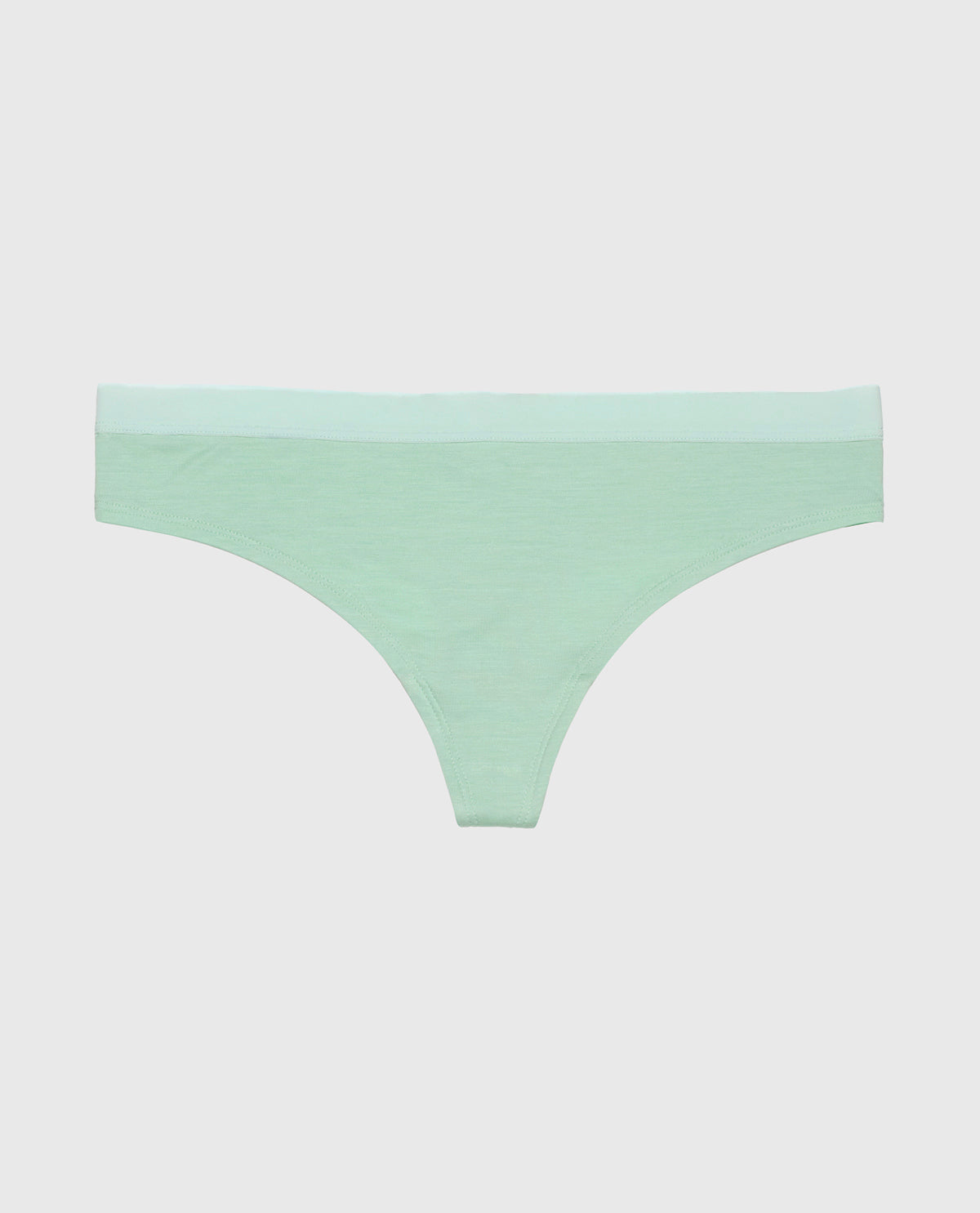 Thong Panty with Vanishing Trim in Mist Green